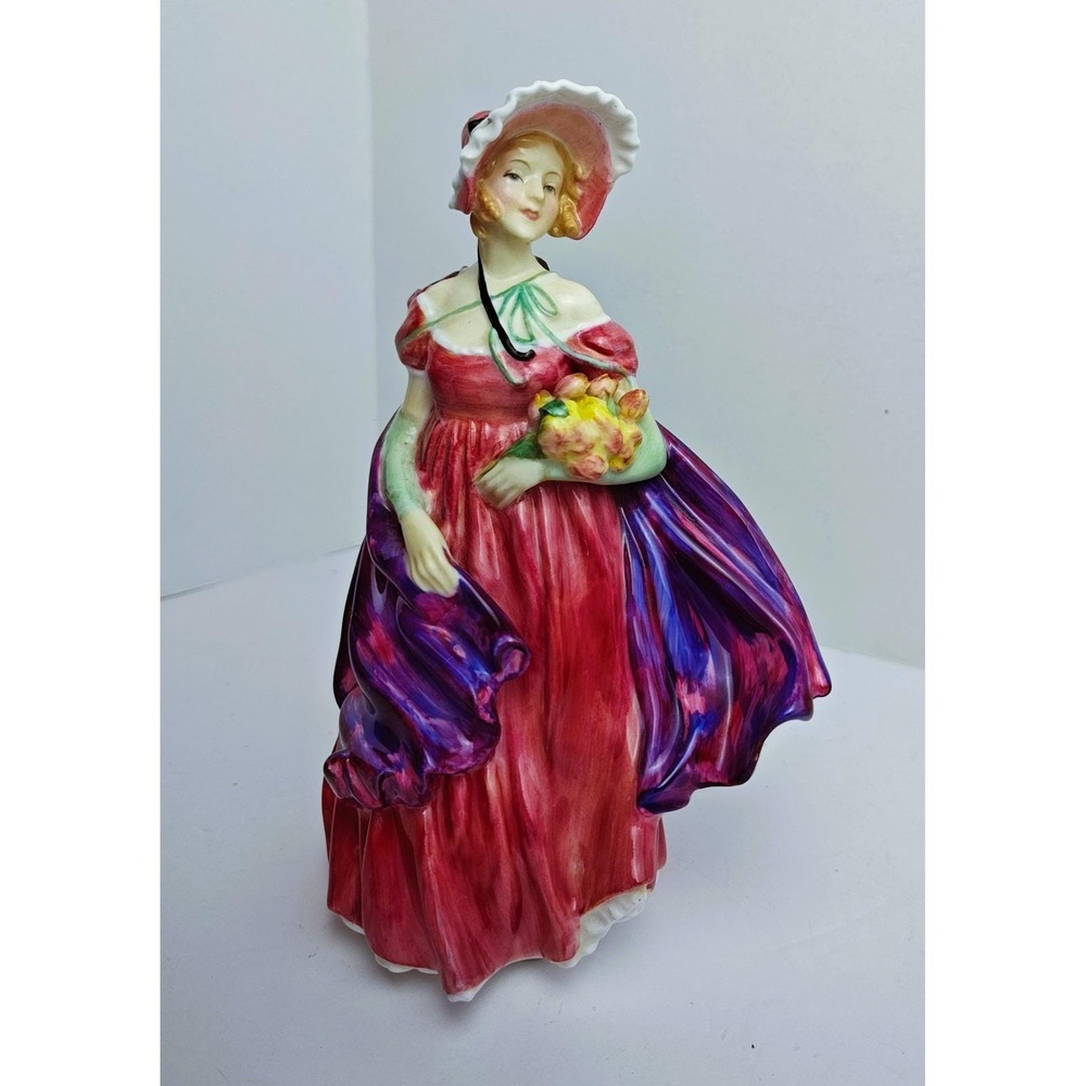 Royal Doulton Lady April HN1958 Vintage, Red Dress Figurine